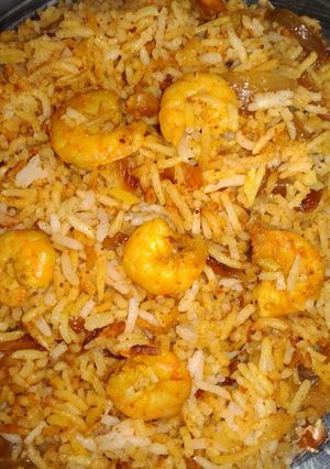 A picture of Prawn biriyani.