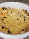 Gratin de ravioles et champignons à l'air fryer