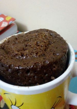 Una foto de Mugcake en microondas