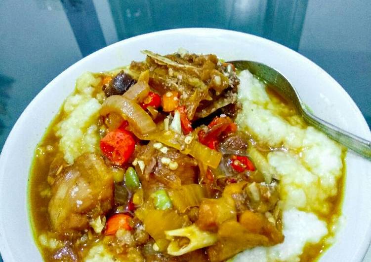  Resep  Bubur  ayam  siram ayam  kecap  mercon oleh maria 