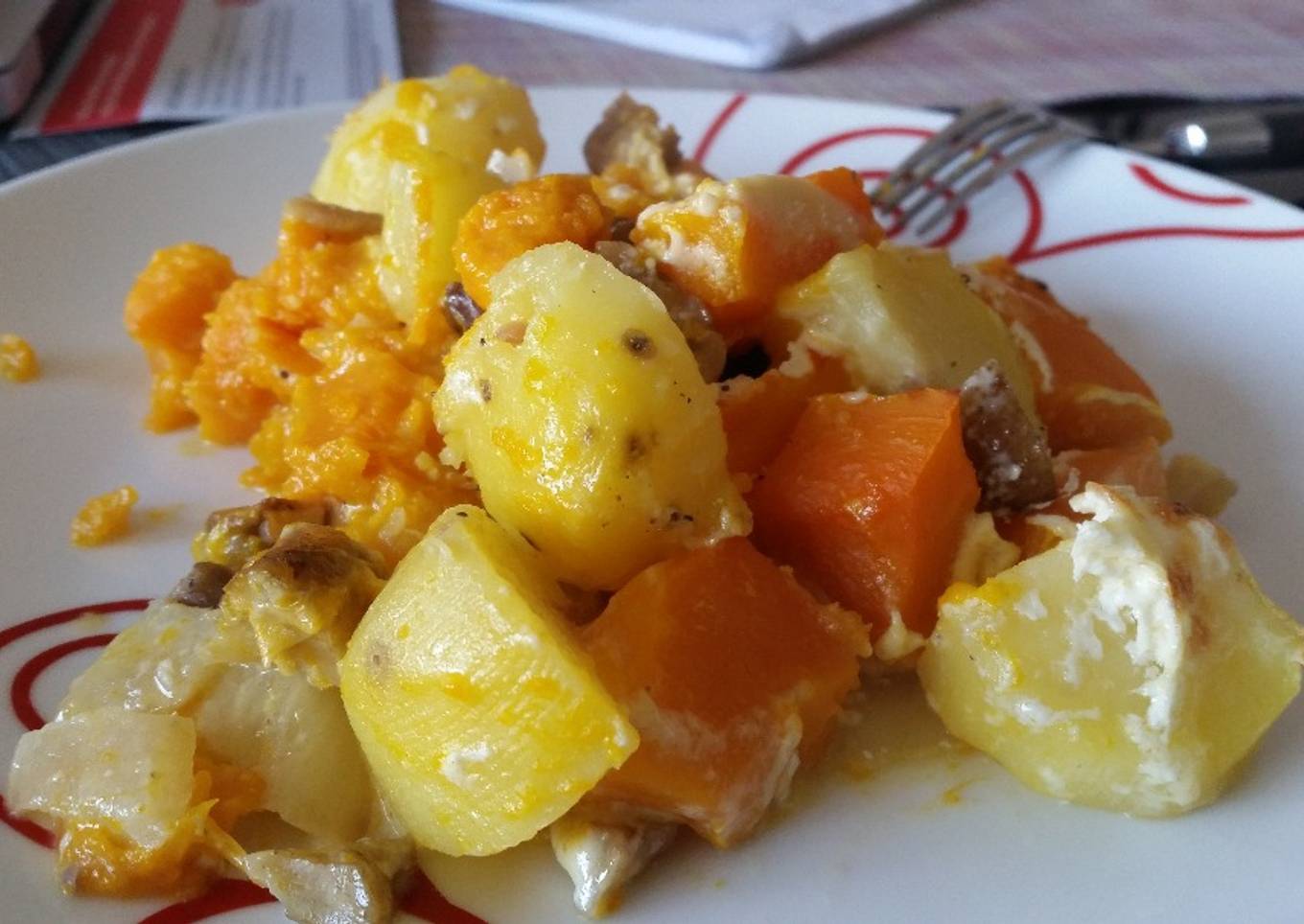 Gratin d'automne à la courge et à la châtaigne !