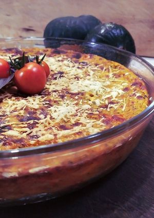 Una foto de Soufflé de zapallitos y queso