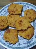 Galletas de queso chatas, irregulares