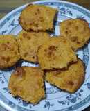 Galletas de queso chatas, irregulares