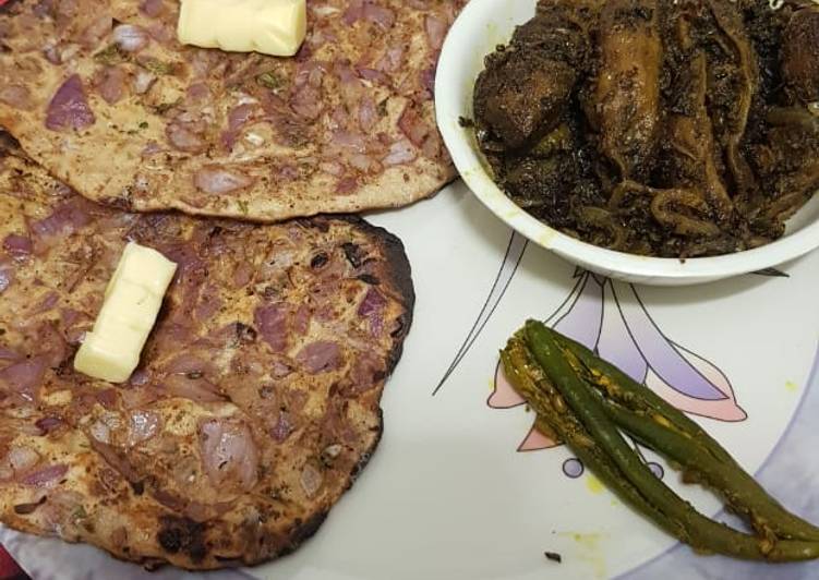 Bharva karele with tandoori paratha