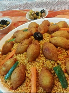 صورة لوصفة كبة جريش (قمح) وبطاطا مع البرغل