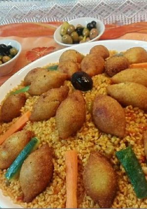 صورة لوصفة كبة جريش (قمح) وبطاطا مع البرغل