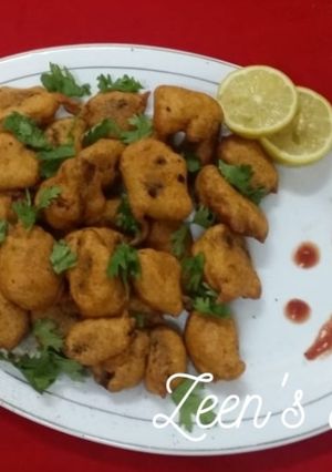 A picture of Hyderabadi Gosht ke Bhajiye or Mutton Fritters.