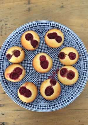 Une photo de Financiers aux framboises