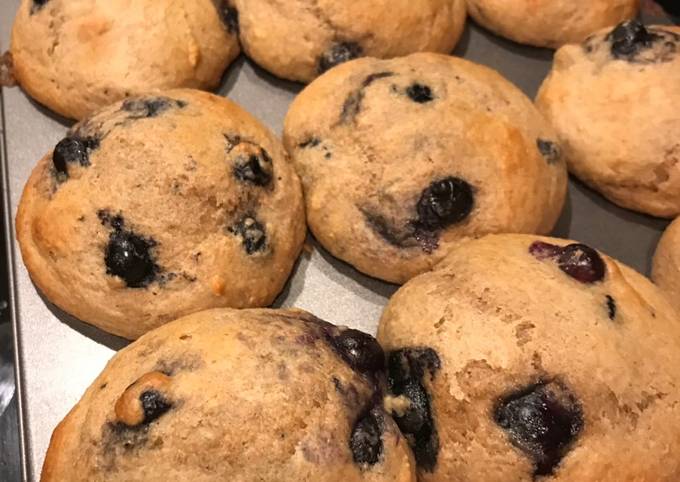 Steps to Prepare Homemade Blueberry muffins with Greek yogurt and honey