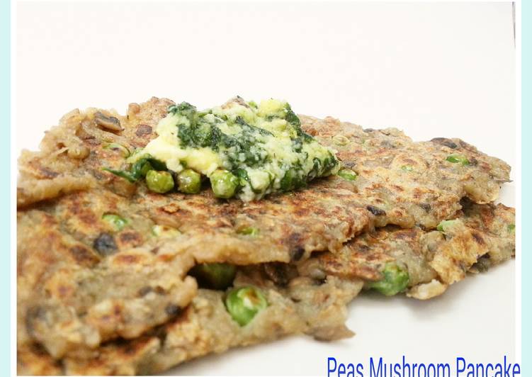 Steps to Make Homemade Peas-Mushroom Pancake