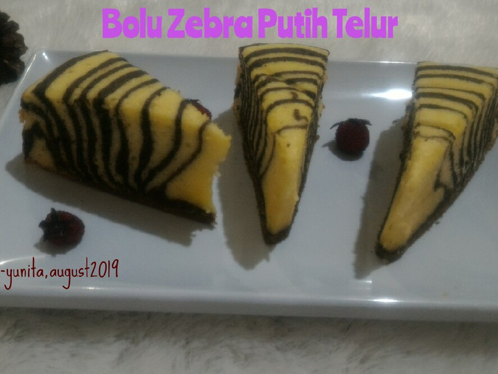 Cara Buat Bolu Zebra Putih Telur Irit Anti Gagal