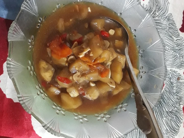 Langkah Gampang Membuat Resep Kuah Terong Saos Tiram Pedas Manis yang  Bikin Ketagihan Anti Ribet, Uenak Banget