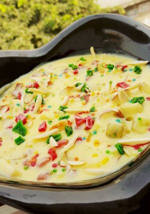 A picture of Fruit custard.