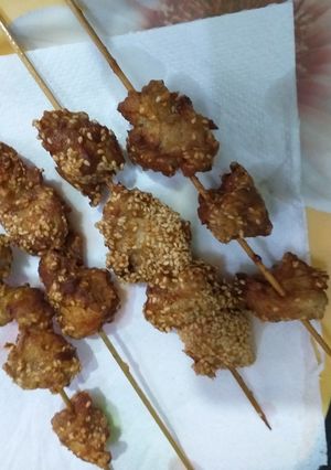 A picture of Sesame Fried Chicken (Tiloon wala Chicken).
