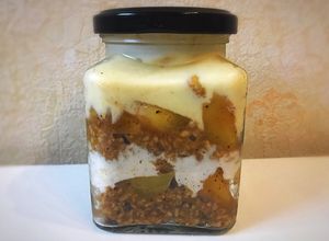 Una foto de Apple pie de avena! Receta original de Geri. Sin azúcar ni harina. Postre light