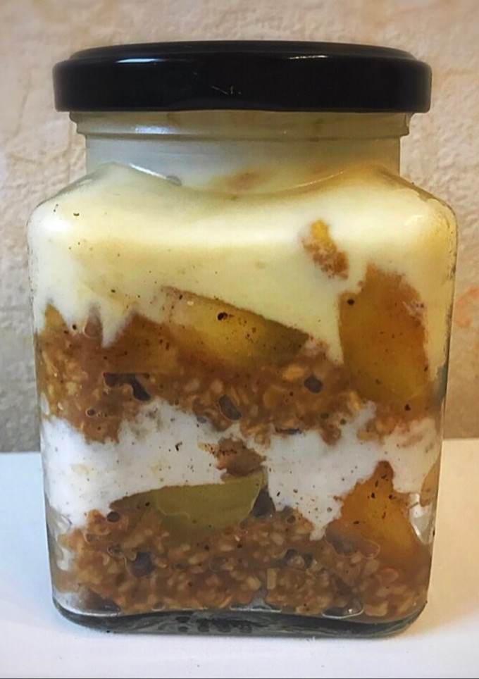 Una foto de Apple pie de avena! Receta original de Geri. Sin azúcar ni harina. Postre light