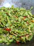 Tumis Pare Udang Rebon Pedas