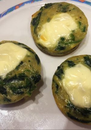 Una foto de Budín de espinaca y queso diet!!