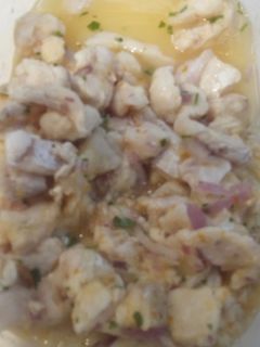 Una foto de Ceviche de lenguado