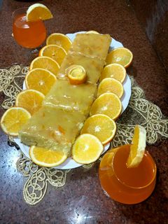 صورة لوصفة كيكه برتقال رهيبه