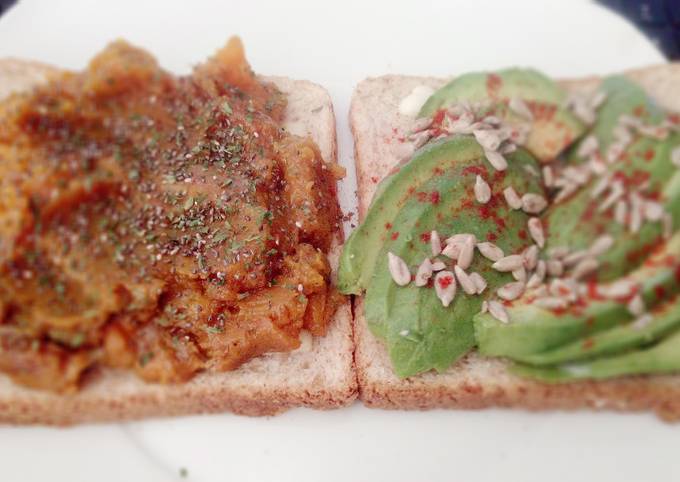 Steps to Prepare Tartines butternut et avocat