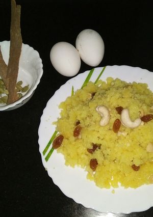 A picture of Egg Halua.