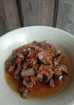 Foto resep Daging sapi balado sambal matah