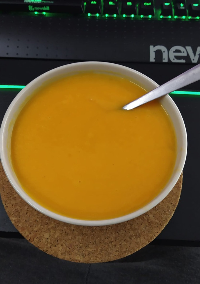 Una foto de Puré de calabacín / calabaza