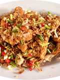 ปลาทับทิม คั่วพริกเกลือ