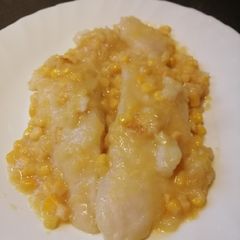A picture of Fish Fillet w/Cream Corn Cream.