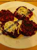 Veggie Patties with red cabbage, beet root, red onions and bell pepper
