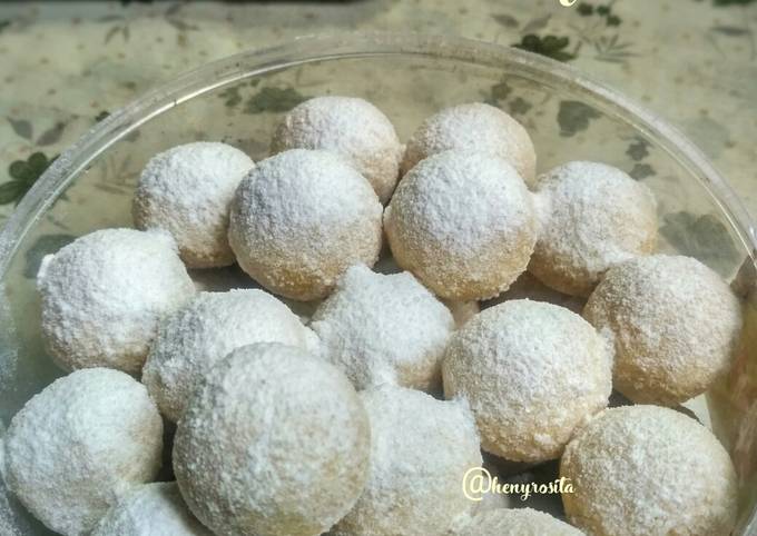 Cara Gampang Membuat Putri Salju Kelapa / Coconut Snow Ball Anti Gagal