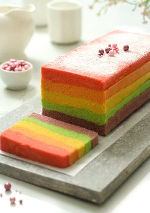 Foto resep Rainbow Cake Kukus