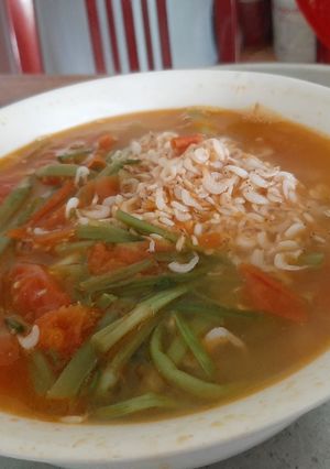 Hình của món Canh tép rau cần.