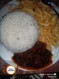 Rice and chips da miyar lawashi