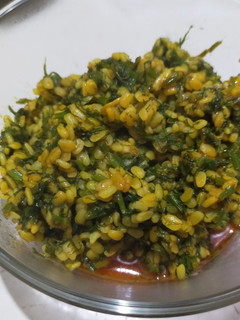 A picture of Dill-Moong daal sabzi.