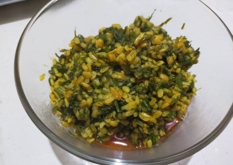 How to Prepare Any-night-of-the-week Dill-Moong daal sabzi