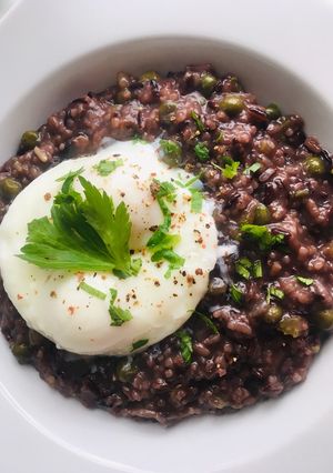 รูปของ Risotto ข้าวไรช์เบอร์รี่ กับข้าวหอมมะลิ