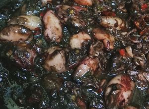 Foto resep Cumi basah tinta hitam