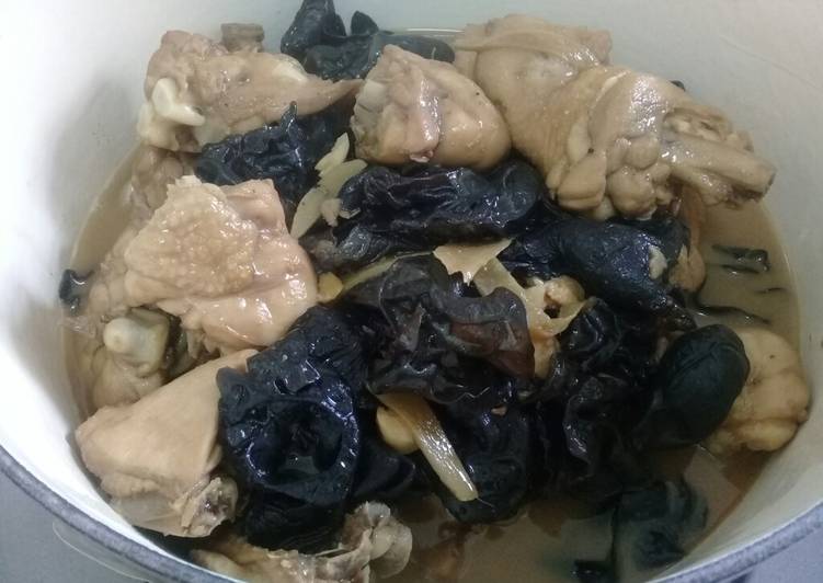 Resep Masak ayam jahe dan jamur kuping china Anti Gagal