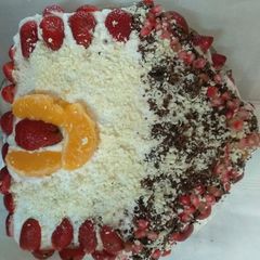 A picture of Fruity home#mycreativewhiteforestcakecontest.
