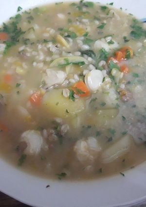 Una foto de Sopa de trigo fata
