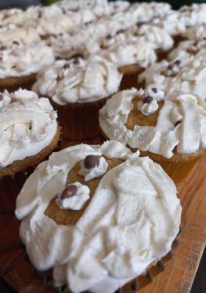 Una foto de Cupcakes de momia