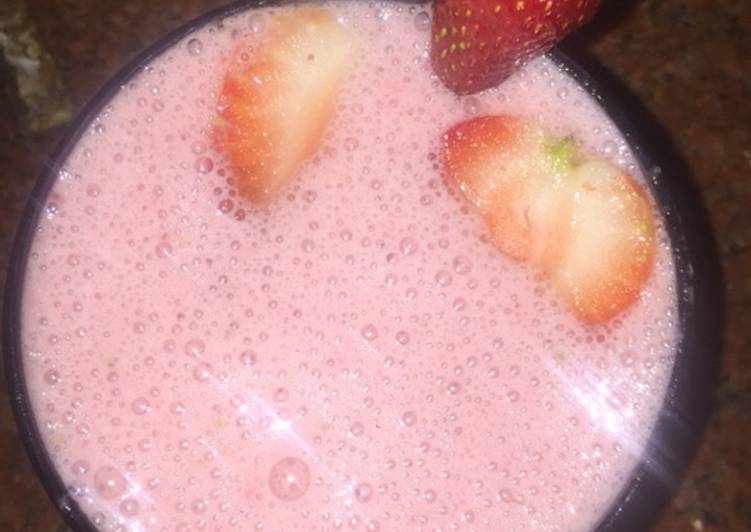 Easiest Way to Make Super Quick Homemade Strawberry milkshake