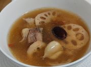 A picture of pork and lotus