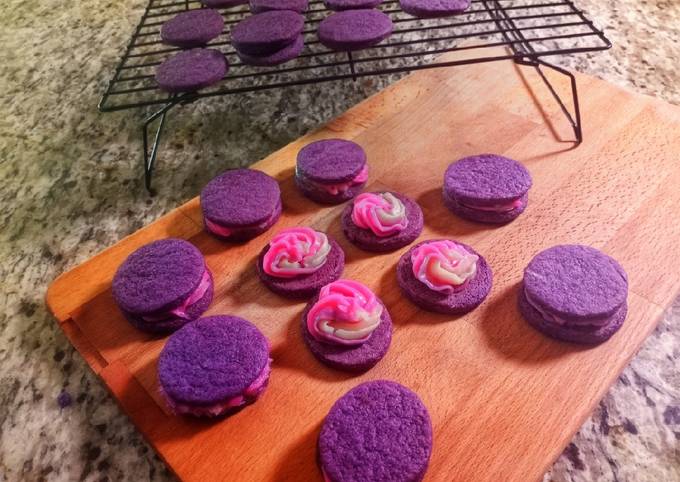 Steps to Prepare Award-winning Purple buttercream sugar cookie sandwiches