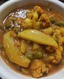 Left over dal Gobhi aloo matar ki sabzi