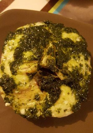 Une photo de Merlu au pesto d'ail des ours