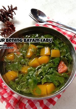 Foto resep Sayur Bening Bayam Labu